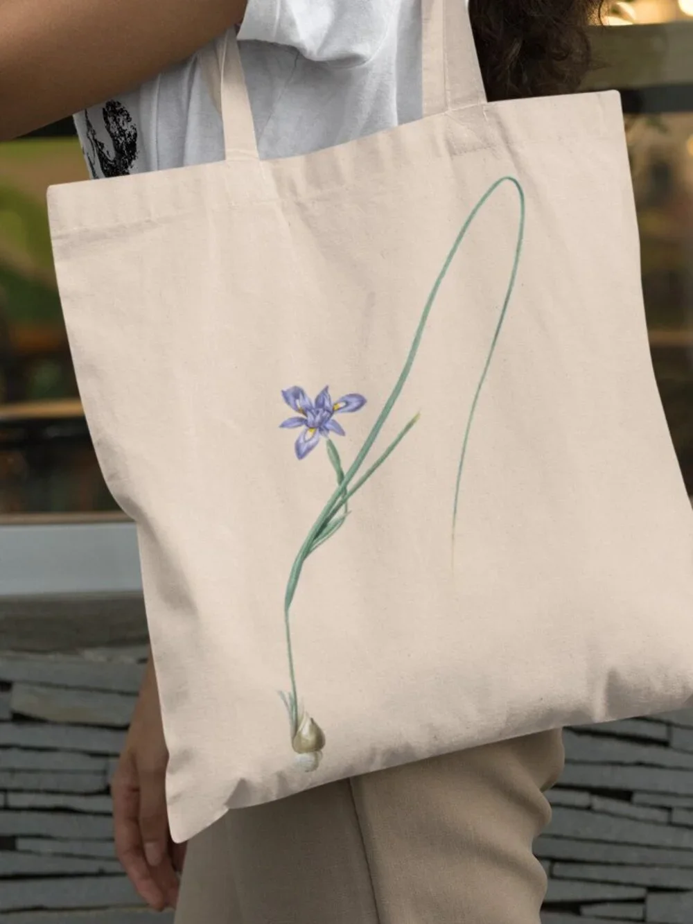 Barbary Nut Vintage Floral Print Graphic Canvas Tote Bag